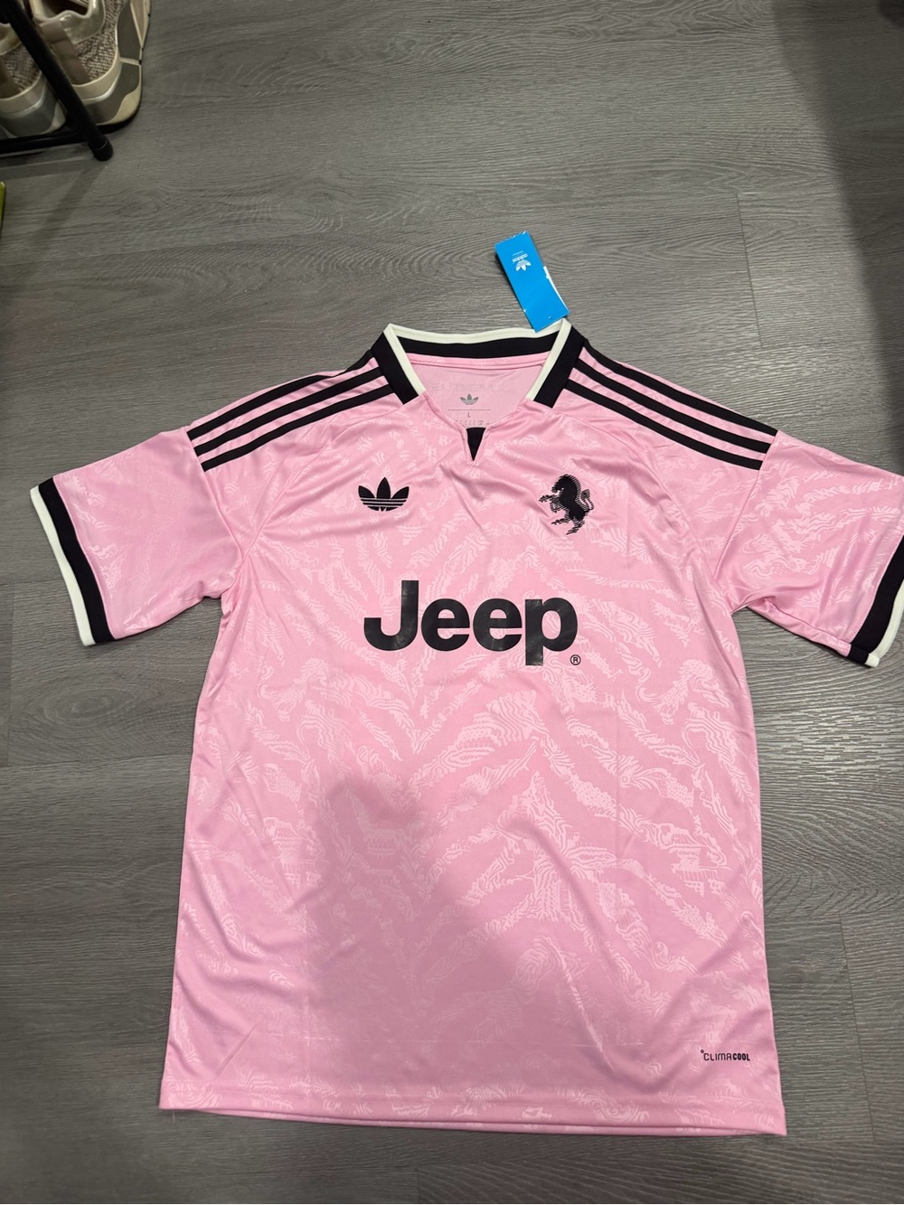 adidas Pink and Black Jeep Soccer Jersey 2026/27